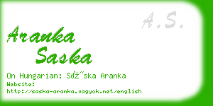 aranka saska business card